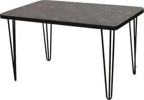 Resigilat:Masa bucatarie aspect marmura, Bety Homs 70 x 110 cm, negru