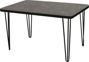 Resigilat:Masa bucatarie aspect marmura, Bety Homs 70 x 110 cm, negru