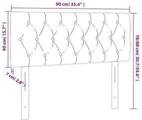 Tablie pentru pat boxspring 90 cm gri inchis