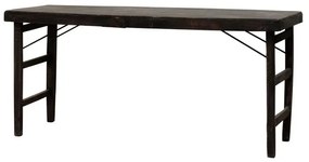 Consola pliabila, din lemn de tec, aspect rustic, Agatha