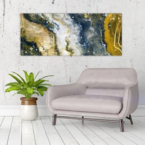 Tablou - Abstract auriu (120x50 cm)