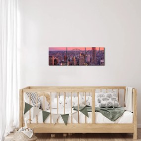 Tablou - New York (cu ceas) (90x30 cm)