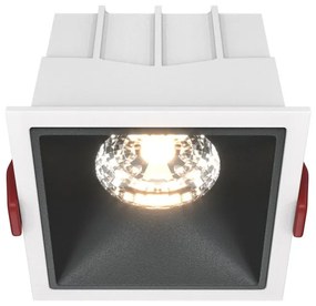 Spot LED incastrabil dimabil design tehnic Alpha alb, negru, 8,5x8,5cm, 4000K