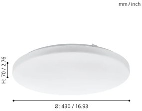 Eglo 97873 - LED Plafonieră FRANIA LED/33,5W/230V