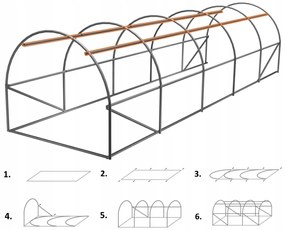 Solar de grădină 3x8m cu filtru UV PREMIUM