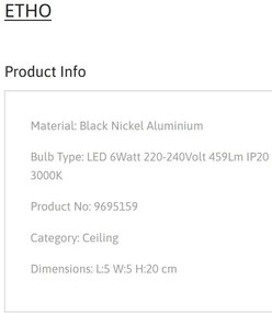 Spot LED aplicat design modern ETHO nickel, NVL-9695159