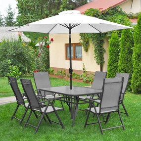 Set mobilier de grădină 8 piese AVENBERG HARMONY gri-bej