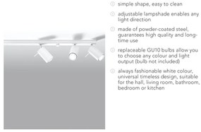 Lustră Sollux Etna 6L, alb