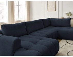 Colțar albastru închis extensibil/cu spațiu de depozitare (cu colț pe partea dreaptă/în formă de "U") Fuji – Bobochic Paris