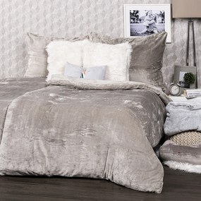 Lenjerie de pat din microflanel 4Home gri, 160 x 200 cm, 70 x 80 cm