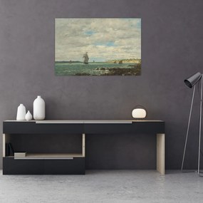 Tablou - Eugène Boudin, Coast of Brittany, reproducere (90x60 cm)