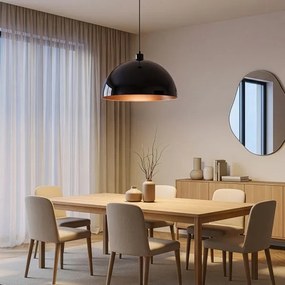 Brilagi - Lustră LED suspendată pe cablu METALO 1xE27/40W/230V Ø 40 cm negru/cupru