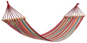 Hamac Red Stripes cu bare de lemn, 200x80 cm, Heinner