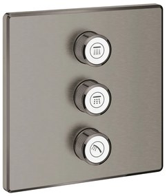 Baterie dus incastrata Grohe Grohtherm SmartControl pentru 3 iesiri antracit periat Hard Graphite