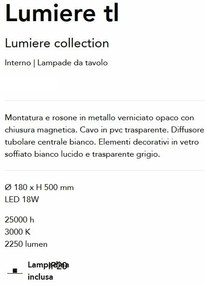 Veioza/Lampa de masa LED design modern Lumiere tl