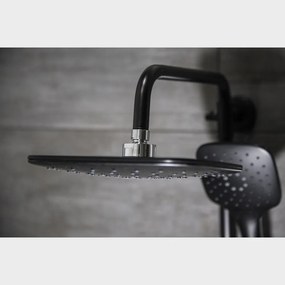Set de duș Vesuvio BL negru cu baterie termostatică