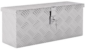 HOMCOM Cutie de Scule de 2 kg cu Încuietoare cu Cheie și Geantă pentru Unelte, 50x15.5x20.5 cm, Argintiu | Aosom Romania