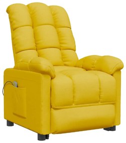 342744 vidaXL Scaun de masaj, galben, țesătură