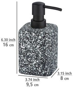 Dispenser/dozator săpun Wenko Terrazzo, negru