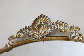 Oglindă de perete cu ramă decorativă, aspect vintage, H90/L80/W3.5 cm