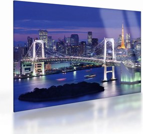 Tablou pe sticlă metropolei nocture (70x50 cm)