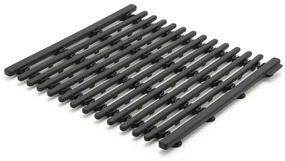 Suport de vase din silicon Brabantia SinkSide 1004155, Până la 220C, Lățime reglabilă, Gri închis
