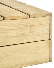 Masa de gradina, 75 x 75 x 31 cm, lemn de pin tratat