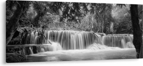 Tablou - Cascada alb-negru și alb (120x50 cm)