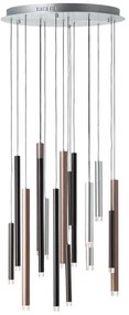 Brilliant - Lustră suspendată LED dimabilă pe cablu CEMBALO LED/70W/230V crom/negru/maro
