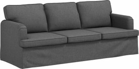 vidaXL Canapea Gri închis 201 x 80 x 85 cm țesătură