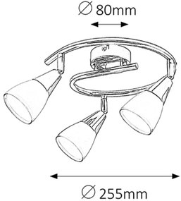 Rabalux 6769 - Lampa spot NIcoltTTE 3xE14/40W/230V