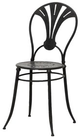 Scaun exterior negru, din metal, Otta