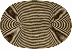 vidaXL Covor Natural și Negru 152 x 245 cm Iută