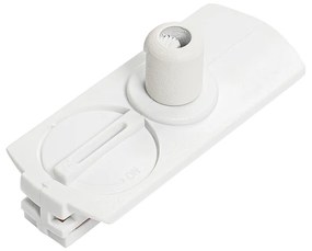 Lampă suspendată de design albă, incl. adaptor de șină monofazat - Iconic Tubo