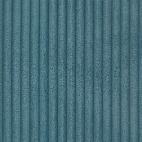 Fotoliu cu taburet turcoaz cu tapițerie din catifea reiată Niko – Ropez