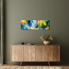 Tablou - Zi însorită abstractă (cu ceas) (90x30 cm)