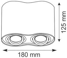 Lampă spot HADAR R2 2xGU10/10W/230V alb