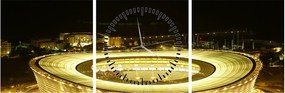 Tablou - stadion de fotbal (cu ceas) (90x30 cm)