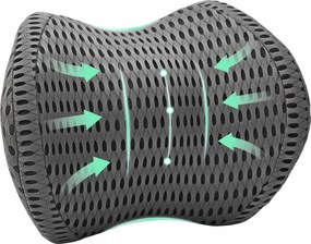 vidaXL Perna pentru gât Ajustabil Gri 31 x 22 x 13 cm Spumă cu Memorie