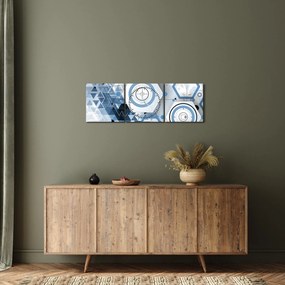 Tablou - Abstract geometric (cu ceas) (90x30 cm)
