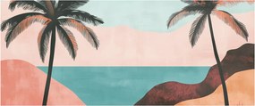 Tablou - Palmieri la mare (120x50 cm)