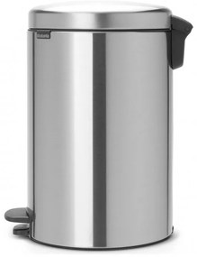 Cos de gunoi cu pedala Brabantia NewIcon 649041, 20 L, Inchidere lina, Baza antiderapanta, Inox/Mate