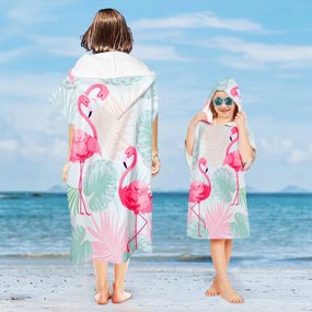Patura de plaja FLAMINGO set familial 2 buc, colorata