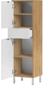 Dulap în decor de stejar Germania Mauresa, înălțime 120 cm, alb