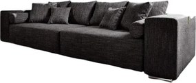 Canapea extensibilă dumonde cu ladă de depozitare si sezut confortabil din spuma high-density, Marbela Magma Black XXL 295x100 cm