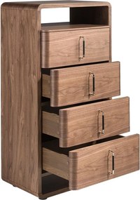Comoda inalta design LUX cu sertare Walnut Veneer
