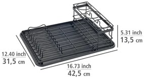 WENKO 54798100 - Scurgător de vase AMY 42,5x31,5 cm negru