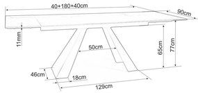 Masa de bucaterie Salvadore 180 x 90 cm, maro inchis