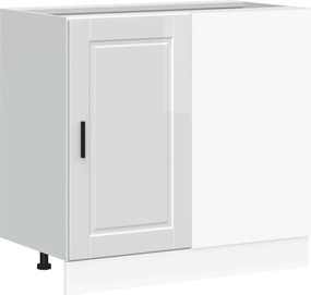 vidaXL Dulap de bucătărie „Porto”, alb lucios, lemn stratificat