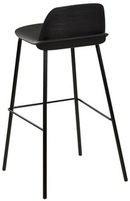 Set 4 buc scaune tip bar Morza (negru). 1081532